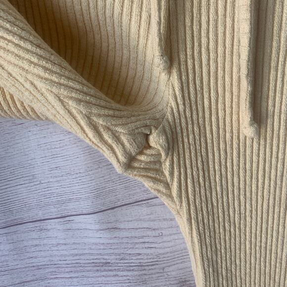 Billabong Yellow Ribbed Knit Pants High Waisted Drawstring Size Large - Picture 4 of 16